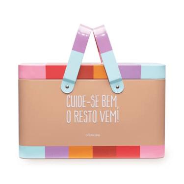 Imagem de Cestinho De Metal Com Alça Cuide Se Bem