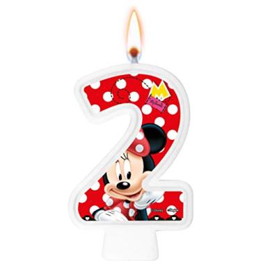 Imagem de Vela Numeral Red Minnie Numero 2 01 Un.