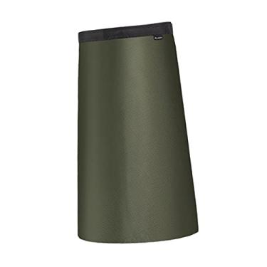 Imagem de predolo Saia de chuva impermeável capa de chuva capa de chuva fivela fixa leve ajustável capa meio poncho avental de mochila para acampamento ao ar livre, verde escuro