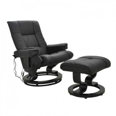 Imagem de Poltrona de Massagem com Apoio para Pés Minnesota Rivatti Preta