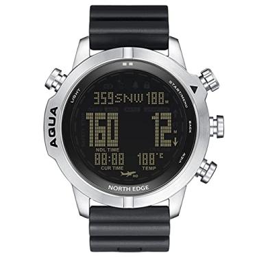 Imagem de Relógio masculino esportivo digital analógico relógio de mergulho relógio de pulso de aço busin altímetro bússola 100 m à prova d'água
