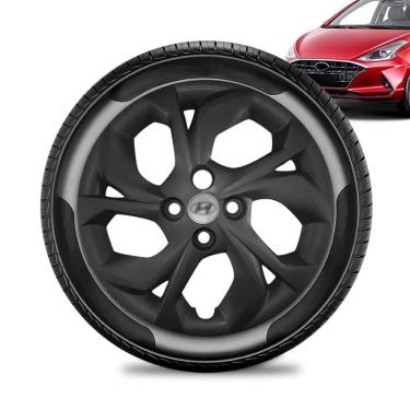 Imagem de Calota Hyundai HB20 aro 15 2020 Preta Brilhante Emb Prata