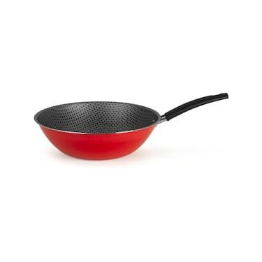 Imagem de Frigideira Wok Multiflon Essencial Oriental com Revestimento Antiaderente Ultra 7 Vermelha - 24 cm