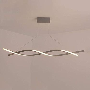 Imagem de Lustre 32W LED luminária pendente de teto luminária moderna criativa em espiral design lustre acrílico lustre de metal luminária pendente para kitch (luz de teto) interesting