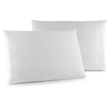 Imagem de Kit 02 Fronhas Classic Tecido Percal 400 Fios 70x50 cm Antiácaro, Anti-pilling com Toque Macio - Branco