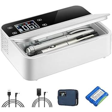 Imagem de Estojo de viagem para refrigerador de insulina Refrigerador de drogas portátil Mini medicamento Caixa refrigerada para carro Geladeira 2-8 ℃ Geladeira pequena Carregamento USB para manter o