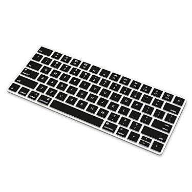 Imagem de ProElife Capa protetora de silicone ultrafina para teclado Apple Magic e Magic Keyboard 2 (versão dos EUA, modelo: MLA22L/A-A1644, sem teclado numérico) (preto)