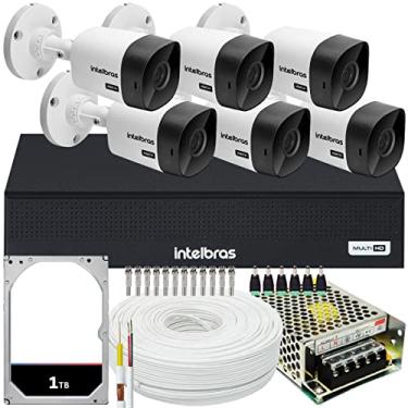 Imagem de Kit Cftv Monitoramento 6 Cameras Intelbras 1120 Mhdx 1008 1t