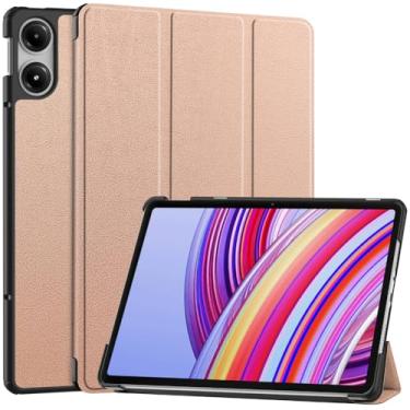 Imagem de Kepuch Custer Capas para Redmi Pad Pro 12.1 / Xiaomi Poco Pad 2024,Couro-PU Bolsas Estojos - Rose Ouro
