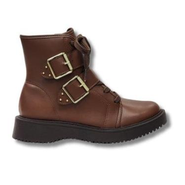 Imagem de Bota Coturno Moleca Cano Curto Salto Baixo Original Feminino-Feminino