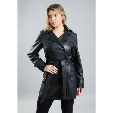 Imagem de Sobretudo Feminino Trench Coat Casaco Longo Dialogo Jeans-Feminino
