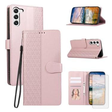 Imagem de Asuwish Capa de celular para Samsung Galaxy S23 Plus S23+ 5G capa carteira com protetor de tela de vidro temperado e alça de pulso flip porta-cartão de crédito celular S23plus 23S + S 23 23+ SM-S916U