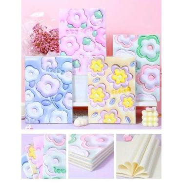 Imagem de Caderno Flowers Kawaii Com 60 Folhas Pautada
