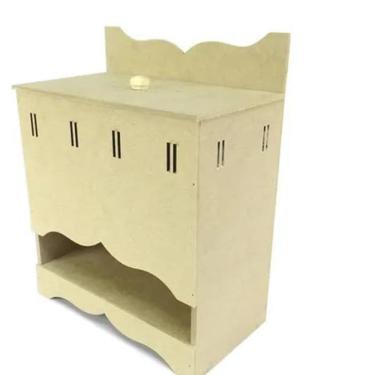 Imagem de Porta fralda de passa fita kit higiene bebê - mdf crú