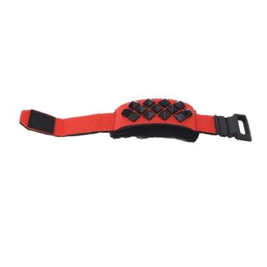 Imagem de Guitar Dampener Strap String Redutor de Ruído Muter para Guitarra Com Rebites Quadrados Algodão Neoprene ABS 6 Cordas Guitarras Noise Damper Fretboard Muter (Curto Vermelho