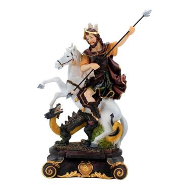 Imagem de Enfeite Imagem São Jorge Guerrero Estátua Grande - 40cm