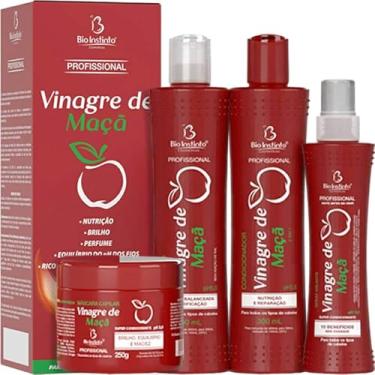 Imagem de Bio Instinto Vinagre de Maçã - Kit Brilho e Equilíbrio do pH Capilar (4 Produtos)