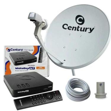 Imagem de Kit Antena Parabolica  Digital Century Com Midia Box B7