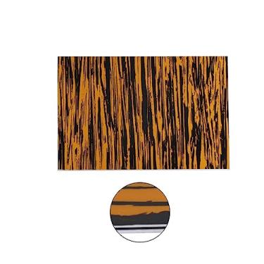 Imagem de ROZILO Material de palheta de guitarra em branco para raspar folha DIY placa traseira para Strat Tele Tawny Stripe