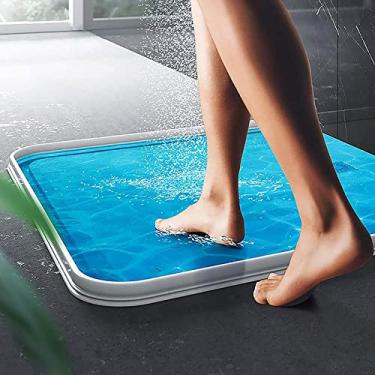 Imagem de Barragem de água flexível de silicone para duche, fita de vedação de borracha autoadesiva para chuveiro de canto protetor de respingos, tira de moldagem de acabamento de borda para bancada, pia ao