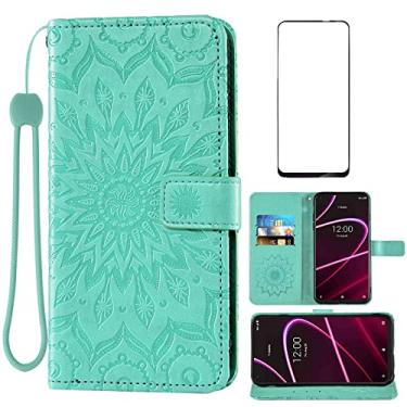 Imagem de Capa de telefone para T-Mobile Revvl 5G Capa carteira com protetor de tela de vidro temperado capa flip fina suporte para cartão acessórios para celular Tmobile Revvl5G T Mobile Revel G5 T790W