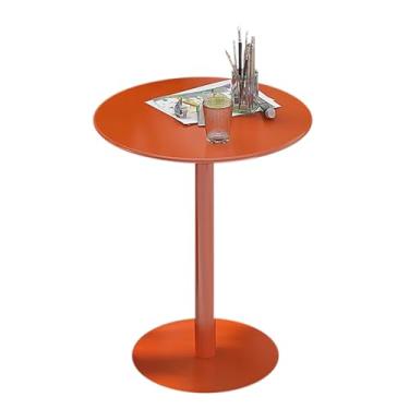 Imagem de Mesa alta de bistrô, mesa redonda de bar de coquetel com base de metal, mesa de jantar de metal, mesa de centro casual para jantar, trabalho, estudo - mesas de canto de sala de estar