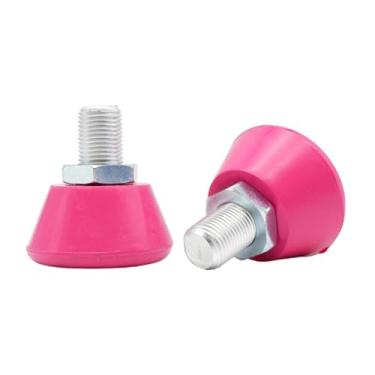 Imagem de MERIGLARE 2 peças patins pastilhas de freio acessórios patins patins em linha patins blocos de freio de patins para pisos de cimento, Vermelho