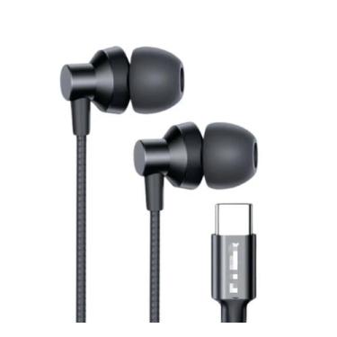 Imagem de Fone de Ouvido Com Fio Tipo C Estéreo Microfone Fio reforçado - KMT