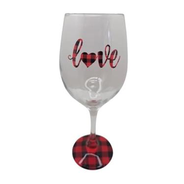 Imagem de META ATACADO, Taça Love Namorados Casal Personalizada Vinho Vermelha 490ml