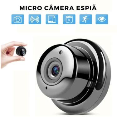 Imagem de Mini Camera Espiã Preto 1080p Discreta Micro - Câmera IP Mini Camera E