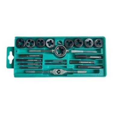 Imagem de Jogo Macho E Tarracha Com 20 Peças Tungstênio Para Metal - DM FERRAMEN