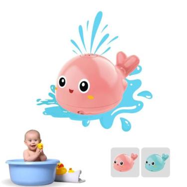 Imagem de Baleia Brinquedo Chafariz Banho Criança - FSS Variedades
