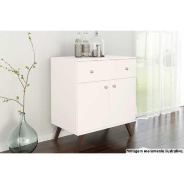 Imagem de Buffet de Sala Jantar RT3021 2 Portas e 1 Gaveta Branco - Movelbento