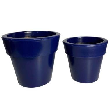 Imagem de Kit 2 Vasos Decorativos De Polietileno Para Plantas e Flores - Alpe & 