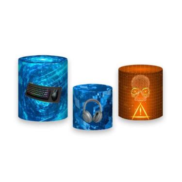Imagem de Trio de Capas de Cilindro - Video-Game Controle 010 - Via Cores