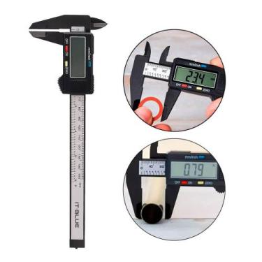 Imagem de Paquímetro Digital Tela Lcd Bateria Lr44 Faixa De Medição 0-150mm Com 