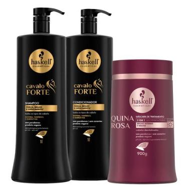 Imagem de Kit Haskell Cavalo Forte Shp/Cond 1L + Máscara Quina 900g