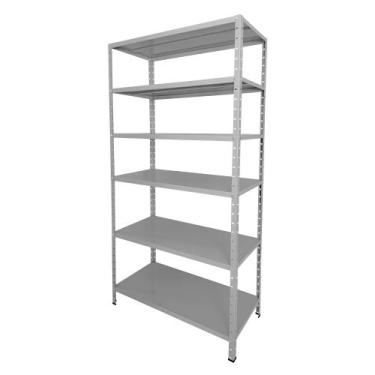 Imagem de Estante Aço 6 Prateleiras Reguláveis 40cm Multiuso 30kg Cinza - BMS Mó