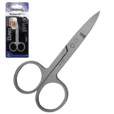 Imagem de Tesoura Unha De Inox Com Ponta Reta Safira 8,8Cm Na Cartela - Original