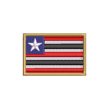 Imagem de BE0416-001 Bandeira Maranhão Patch Bordado 7,5×5 cm (D- Arquivo Matriz para bordar.)