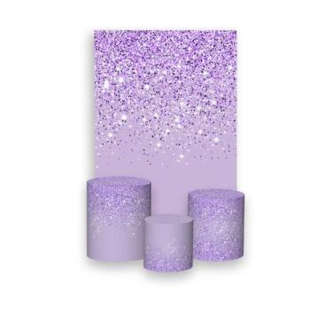 Imagem de Painel De Festa Vertical 1,50 x 2,20 + Trio De Capas Cilindro - Efeito