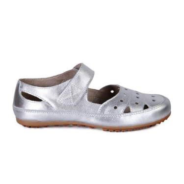 Imagem de Sandália Rasteirinha Feminina em Couro e Ajuste Elástico Confortável e