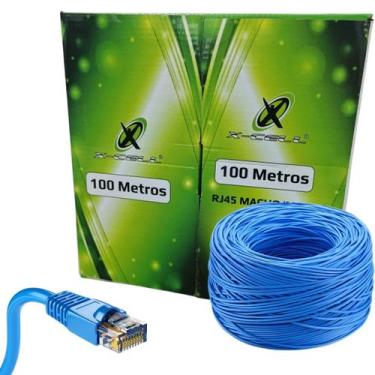 Imagem de  Cabo De Internet Cat5e 100m Rolo Rj45 Cabo de Rede - X-CELL, 100 METR