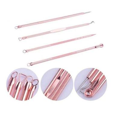 Imagem de Kit C/4 Extrator Tira Acne Cravos Espinha Limpeza Pele Promo - OEM