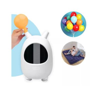 Imagem de Compressor Elétrico de Balão 600W 110V, Inflador Portátil para Festas, Decorações Rápidas com Duplo Bico e Modo Automático