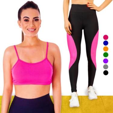 Imagem de KIT conjunto TOP ALÇA FINA bojo + CALÇA LEG LEGGING REDINHA Feminino A