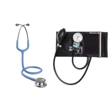 Imagem de Estetoscópio Littmann Classic lll + Esfigmomanômetro Pamed - Cores Var