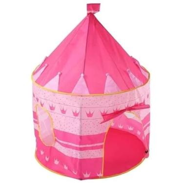 Imagem de Barraca Infantil Divertida Dobravel Cabaninha Tenda Toca Infantil Princesas Mundo Encatado - ROSA