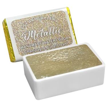 Imagem de Conjunto de tinta aquarela, 24 cores, qualidade premium (creme de manteiga champanhe (panela completa))