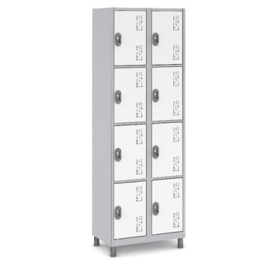 Imagem de Armário de Aço 8 Portas para Escolas e Empresas - W3, Branco